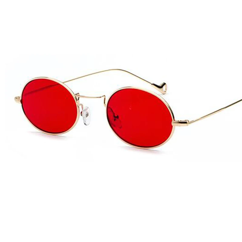 Buy clear oval sunglasses metal gold small frame