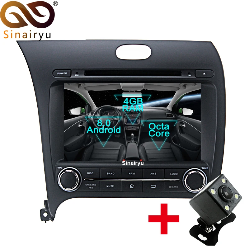 

Sinairyu Android 8.0 Octa Core Car DVD Player for Kia CERATO K3 FORTE 2013-2015 GPS Navigation Multimedia Radio Stereo Head Unit