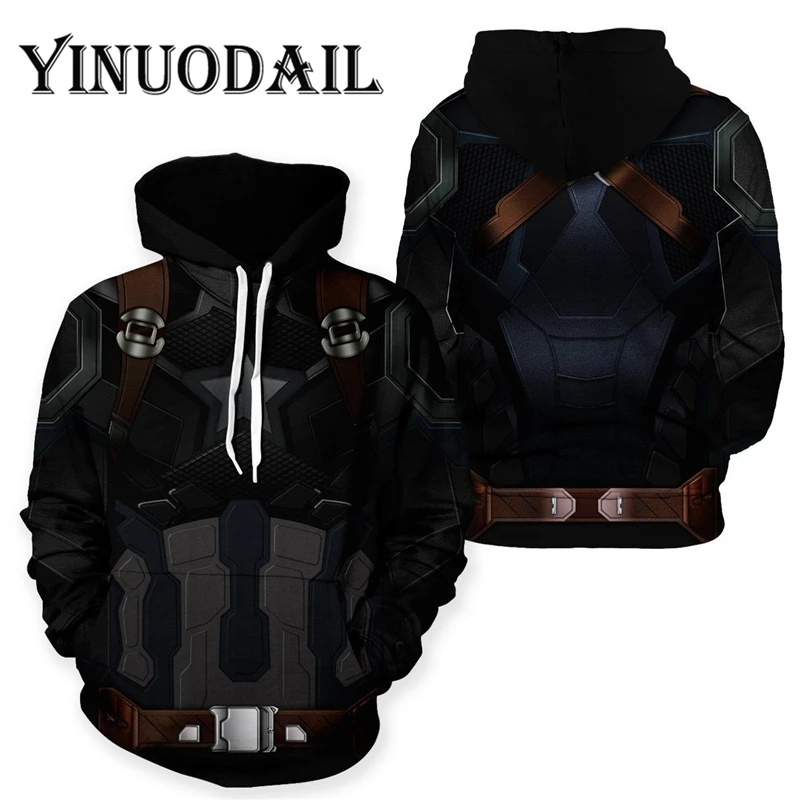 

Fans Wear 3D Printed Hoodie Black Panther King's Mantle & The Captain Bundle I Hoodies