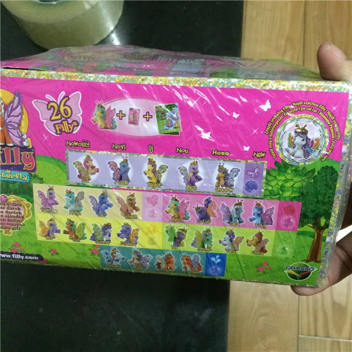 Симба Filly Блестящая бабочка серии лошадей оригинальную упаковку из флока «Мой маленький пони» куклы для детей Рождественский подарок игрушка 24 шт./компл