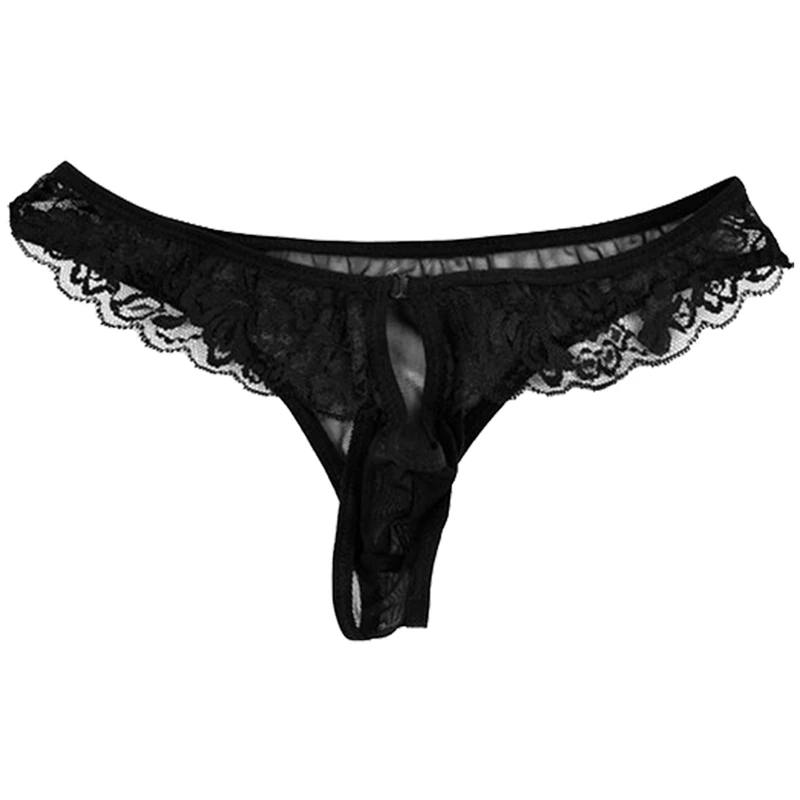 

Men's Lace Open Front G-String T Thong Underwear
