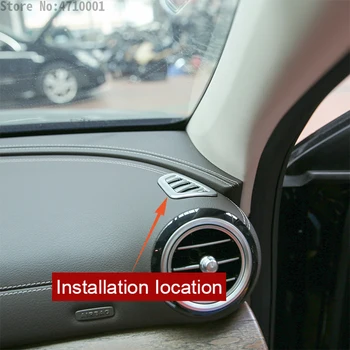 

ABS Dashboard Side Air Conditioning Vent Outlet Frame Cover Trim 2pcs for Mercedes Benz W213 E Class E200l E300l 2016 2017