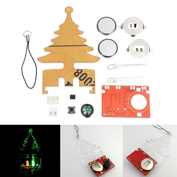 

DIY Electronic Music Flash Tree Kit Battery Power LED Flashes Tree Soldering Practice Board Module