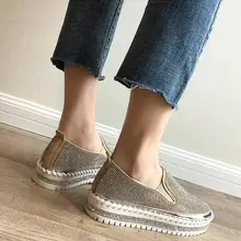 Новинка года; модные эспадрильи в европейском стиле; женская обувь на толстой подошве; женские лоферы; Прозрачные ботинки; Размеры 35-39