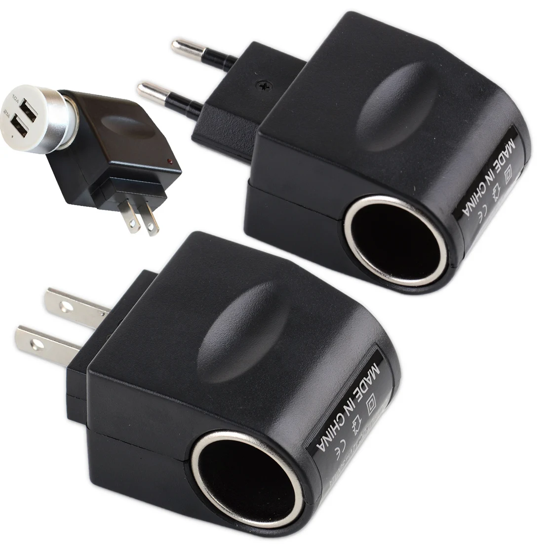 

CITALL AC 110V-220V Wall Power to DC 12V Car Charger Cigarette Lighter Converter Adapter for Ford VW Audi A6 Kia Toyota Hyundai