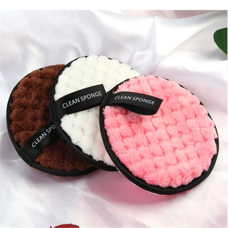 

Women Lady Beauty Makeup Wash Facial Cosmetic Tool Cosmetic Puff Hot Soft Flannelette Sponge Double Sided Makeup Remove Puff
