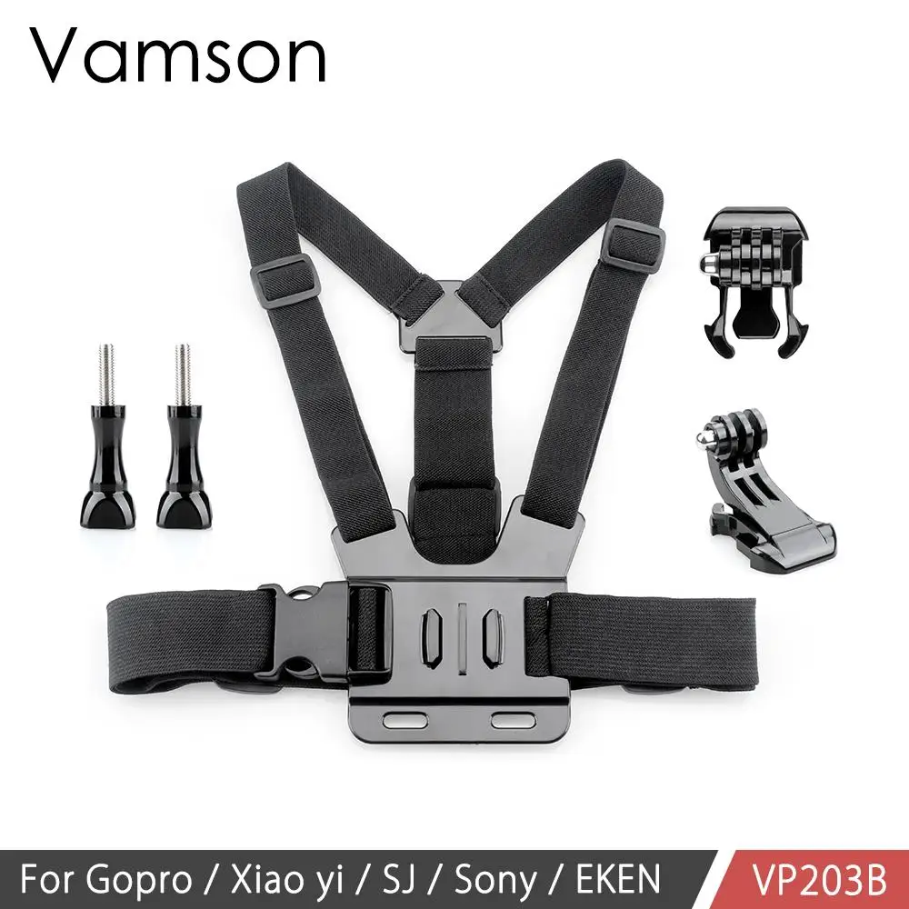 Vamson для Gopro Hero 6 5 4 комплект аксессуаров нагрудный ремень плавучий поплавок адаптер крепление для Yi 4K для SJCAM для Eken камера VP203B - Цвет: VP203B