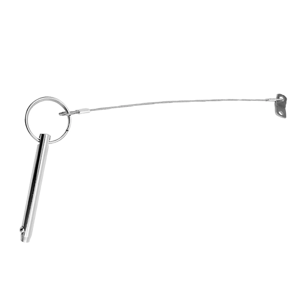 Boat Bimini Top 316 Stainless Steel Quick Release Pin 240mm Lanyard Marine Hardware for Ship Building Outfitting Deck Fitting