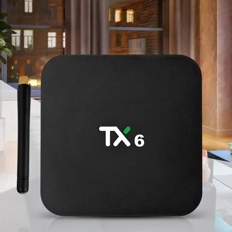 TX6 2+16/4+32/4+64G Smart TV Box Dual 2.4G WiFi Bluetooth Home Set Top Box Allwinner H6 Android 9.0 Quad Core EU/US/UK Plug