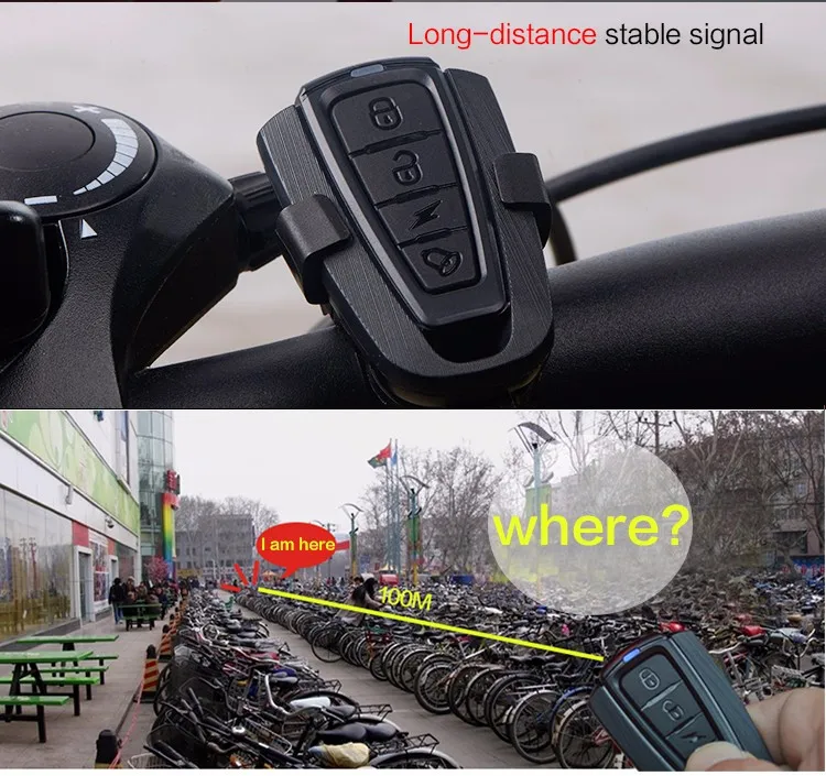 Top Bicycle Wireless Anti-theft Alarm Lock Bike Remote Control Rear Light Antusi Bell Cycling Safety Taillight Bicicletas Smart Lamp 10
