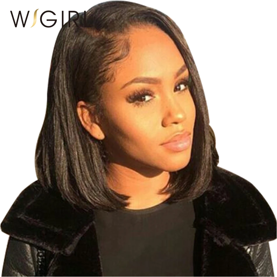 

Wigirl Hair Straight Human Hair Bob Short Human Hair Wigs With Baby Hair Peruvian Lace Front Wigs For Black Women Free Shipping