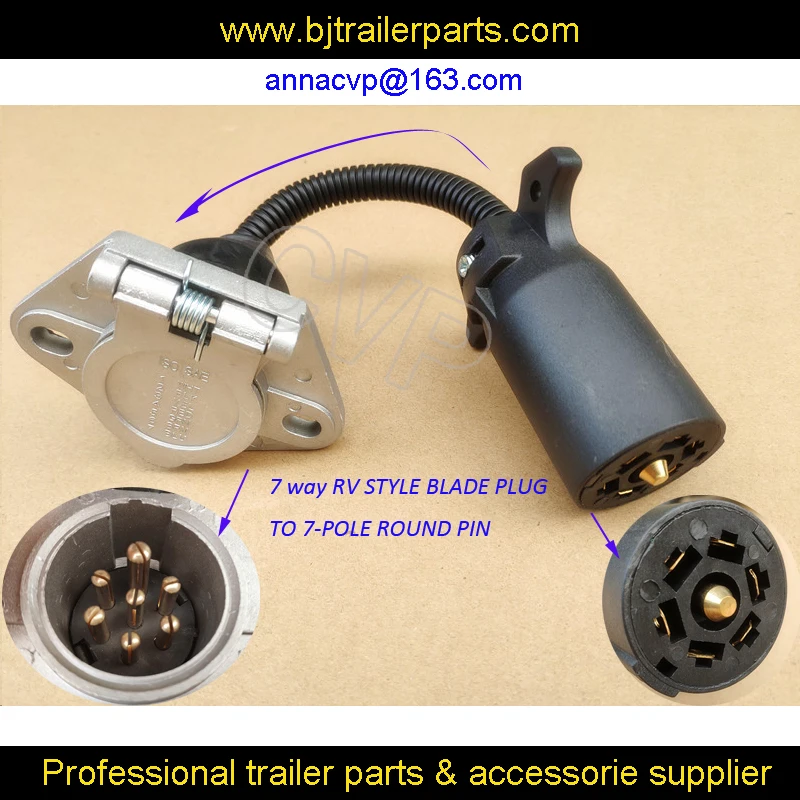 7 Pin 7 Way Blade Trailer Plug Round Wiring Connector RV Parts Male 12V Towbar Kingcompany 4350422039 7 Pin 7 Way Blade Trailer Plug Round Wiring Connector RV Parts Male 12V Towbar Kingcompany 4350422039