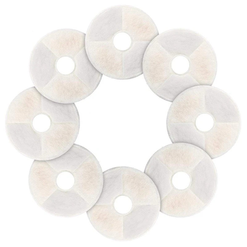 

New Carbon Replacement Filters For Pet Fountain - 8 Packs Concentrated Carbon Technology Filters For Cat And Dog Automatic Flo