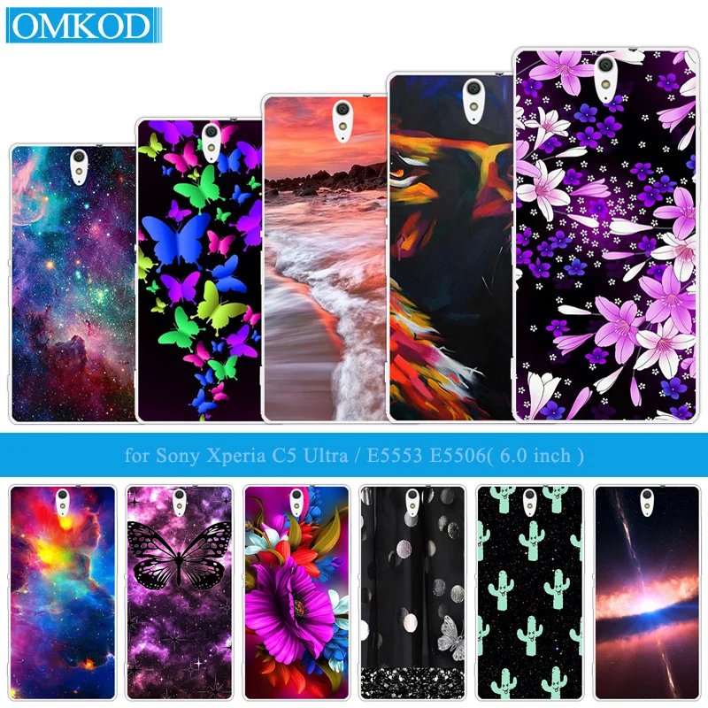 Phone Case For Sony Xperia C5 Ultra Butterfly Cover Silicone 6.0 Phone Case For Sony Xperia C5 Ultra Butterfly Cover Silicone 6.0
