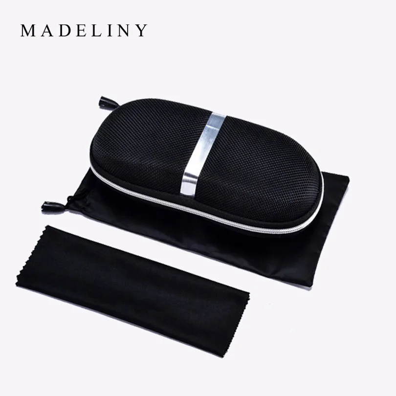 

Exquisite Men Women Glasses Case High Quality Spectacles Case Eyeglass Case with Bag Card, Clean cloth