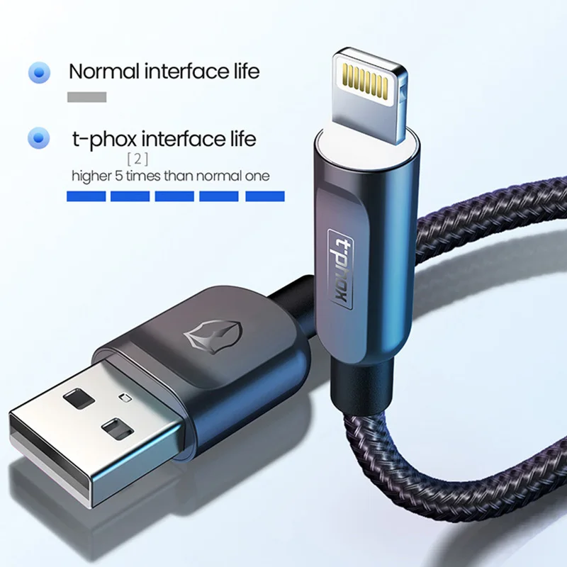 T phox LED Освещение USB кабель для iPhone 11 Pro MAX 8 7 6 зарядный iPad Быстрая зарядка передачи