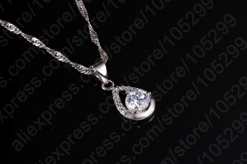 Free-Shipping-2018-Amazing-Design-925-Sterling-Silver-High-Quality-Water-Drop-Cubic-Zirconia-Jewelry-Sets (3)