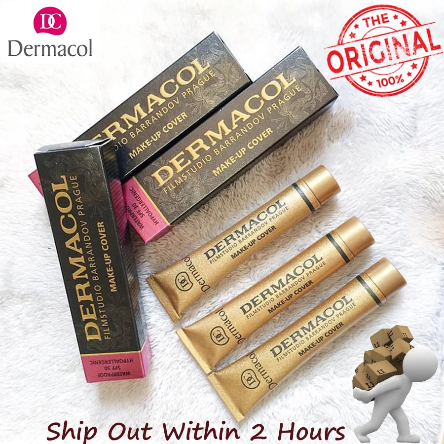 Najtaniej Dermacol makijaż pokrywa autentyczne 100% 30g podkład korektor baza profesjonalna twarz Dermacol makijaż paleta do konturowania