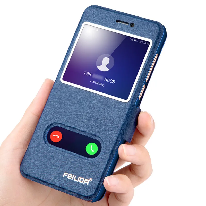 

Honor 9 Lite Case High Quality Window PU Leather Case Cover For Huawei Honor 9 Lite Phone Shell #005