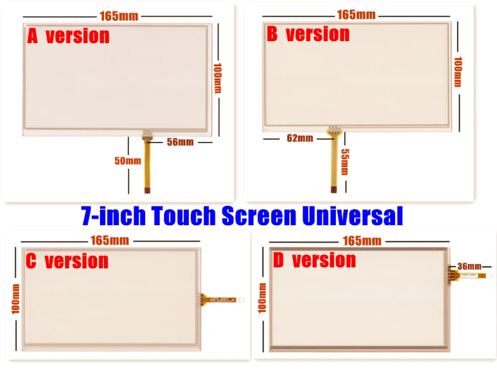 Skylarpu 7&quotinch 165mm*100mm Touchscreen for Car Navigation DVD HSD070IDW1 D00 E11 7 inches Touch Screen Digitizer Panel | Компьютеры и