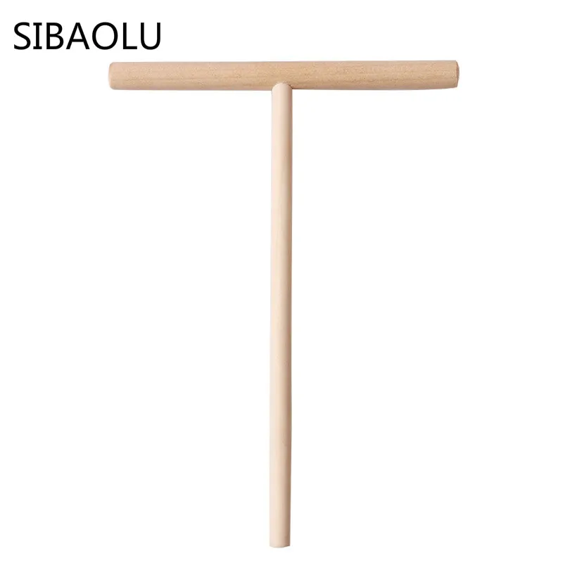 Sibaolu 1 шт. практические T Форма блинница блинов деревянный шпатель палку дома