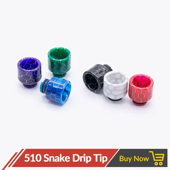 

Quartz Banger 20pcs / 50pcs / 100pcs Epoxy Resin 510 Snake Drip Tip Mouthpiece Wide Bore for V8 Baby Doggy Style Tank Atomizer