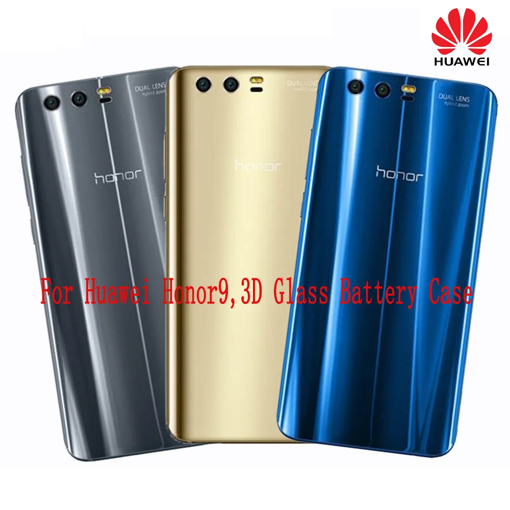 Задняя крышка корпуса для HUAWEI Honor 9 honor9 чехол с аккумулятором 3D отражающее стекло