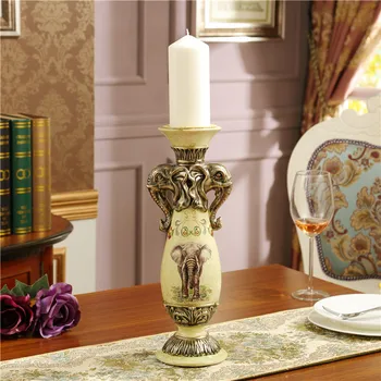 

continental Candlestick ornaments retro romantic candle table decoration American country Home Furnishing wedding