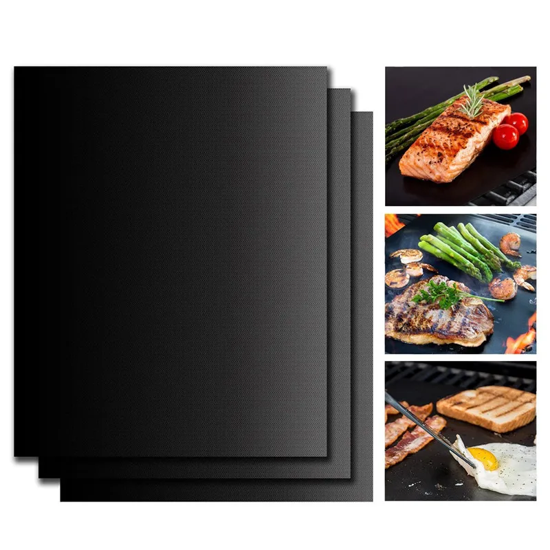 1pcs Reuseable 100 Non stick BBQ Grill Mat Baking Mats Barbecue Baking