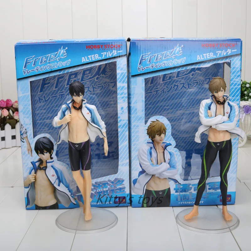 

22cm Anime Free! Iwatobi Swim Club Haruka Nanase Tachibana Makoto 1/8 PVC Action Figure Collectible Model Toy 22CM KA0366