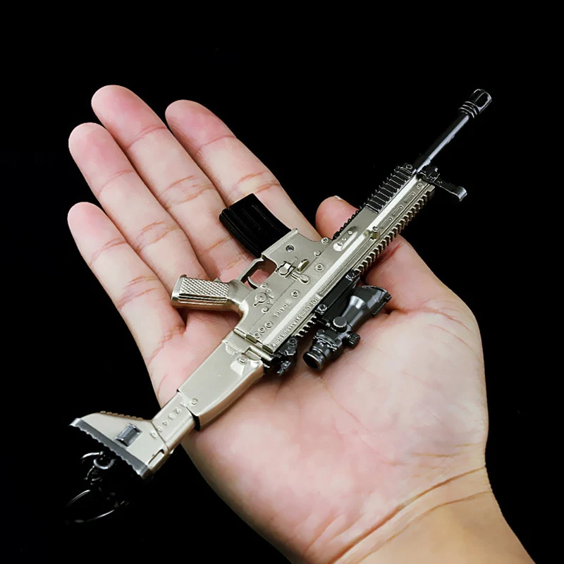 16 5 см SCAR L стрелковое оружие фигурный брелок сплав пистолет игрушка подвески для