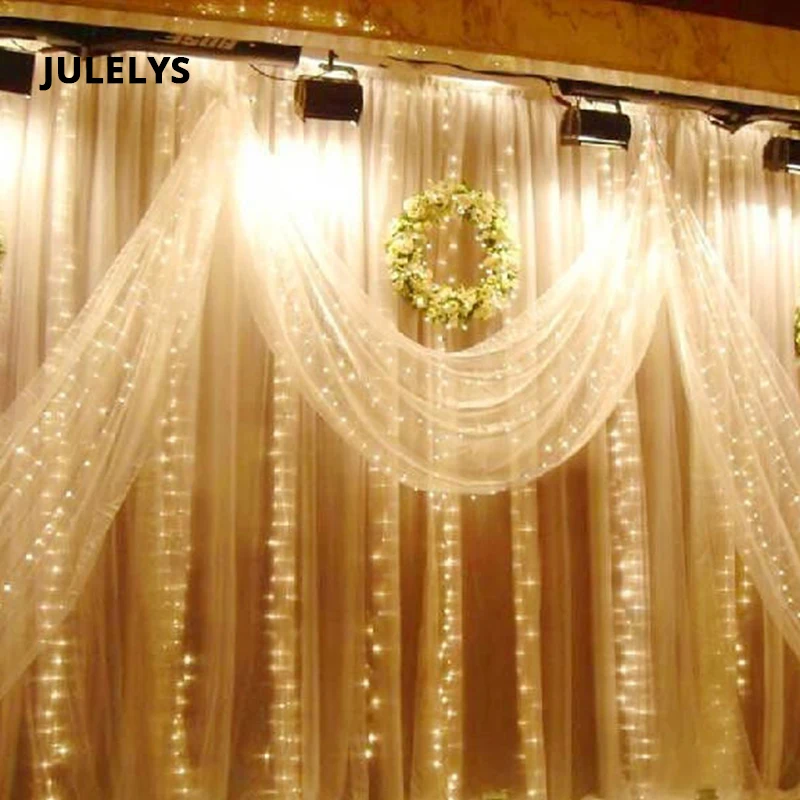 8M x 3m 800 Bulbs LED Curtain Fairy Lights Christmas Garland For Wedding Bedroom Decorations Home Party Garden Holiday Lighting