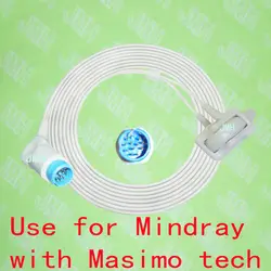 Совместимость с 12 PIN Mindray PM 5000/6000 оксиметр мониторинга новорожденного силиконовой пленкой spo2 датчик, с Masimo Tech