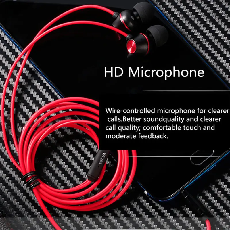 CHICLITS Wire Metal Earphones WI290 3.5mm Earbuds Stereo Bass CD Delicate Music hands-free headset With HD Mic For iPhone xiaomi |