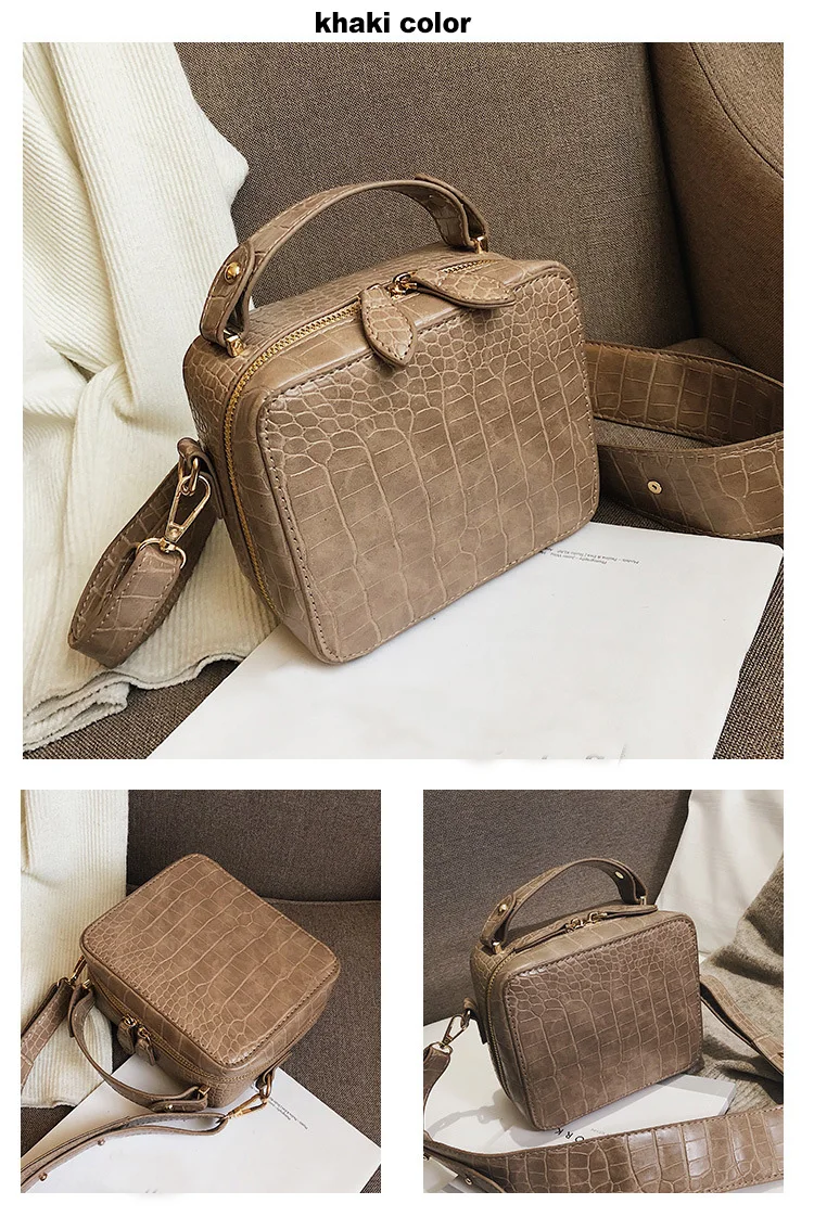 bags feminino jacaré impressões topo-alça saco