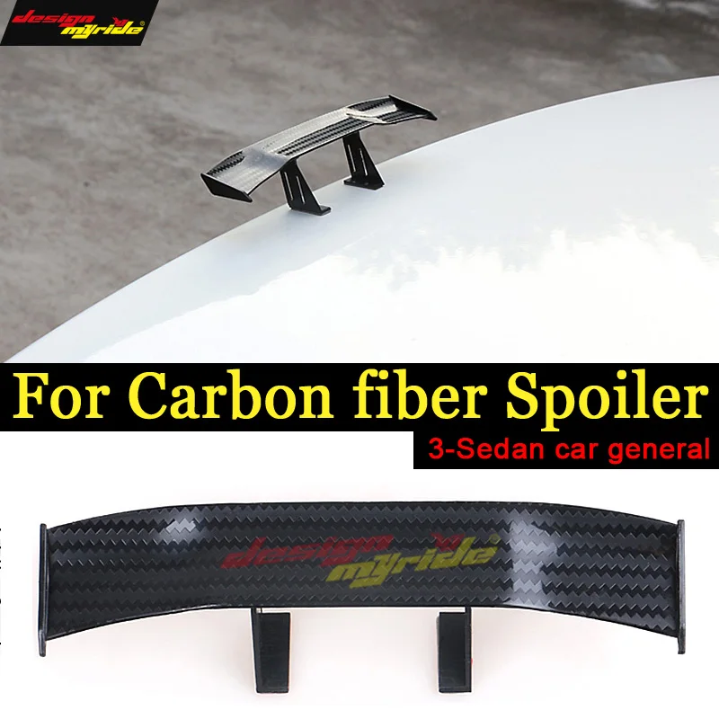 

For Volkswagen Golf 7 3-Sedan car general Mini Spoiler Wing Small Model GT Type Carbon Fiber No Need drill Hole Auto Accessories