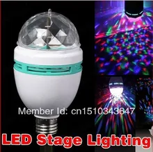 Осветительное оборудование 1 шт. / lot 3 W RGB DJ сцена освещение лампа диско кристаллический шарик фары E27 база лампа RGB из светодиодов