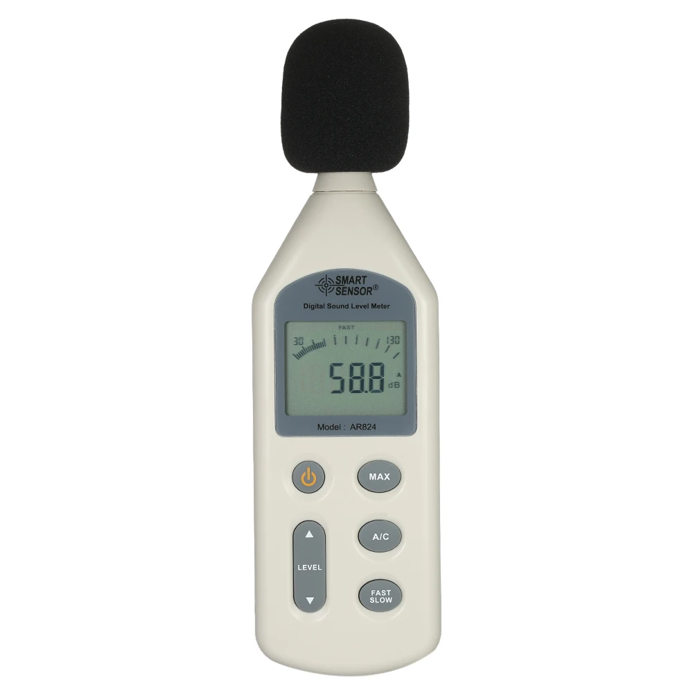 30-130dBA Высокоточный цифровой измеритель уровня звука, ЖК-децибел, звукомер, измеритель уровня шума, контрольный тестер дБ
