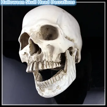 

Free Shipping Halloween toys simulation 1:1 human skull terrorist Resin skulls ghost cranium Skull Heads CrossBones Skullcandy