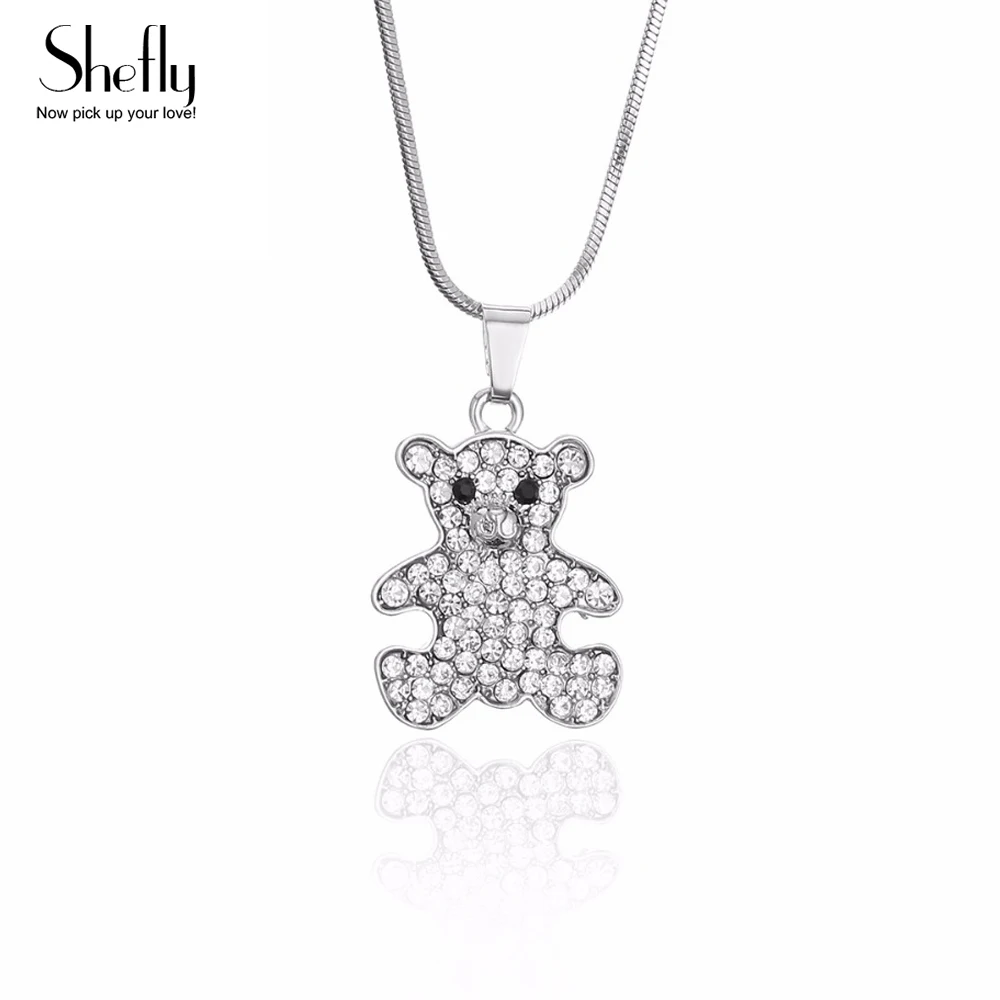 New Arrival Cute Bear Paw Dog Cat Claw Silver Colory Pendant Necklace for Women Romantic Wedding CZ Animal Necklaces | Украшения и