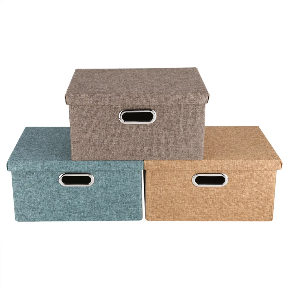 

Foldable Clothes Storage Boxes Bin Basket toy Cloth Underware Towel Laundry Box Container
