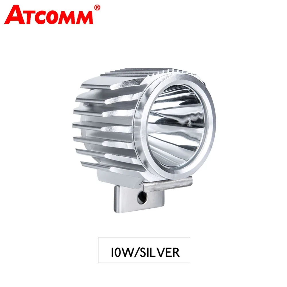 

ATcomm Hot Sale Super Bright LED Motorcycle External Spotlight 6000K White 1500Lm 10W LED 12V DRL Fog Lamp For Motorbike Scooter