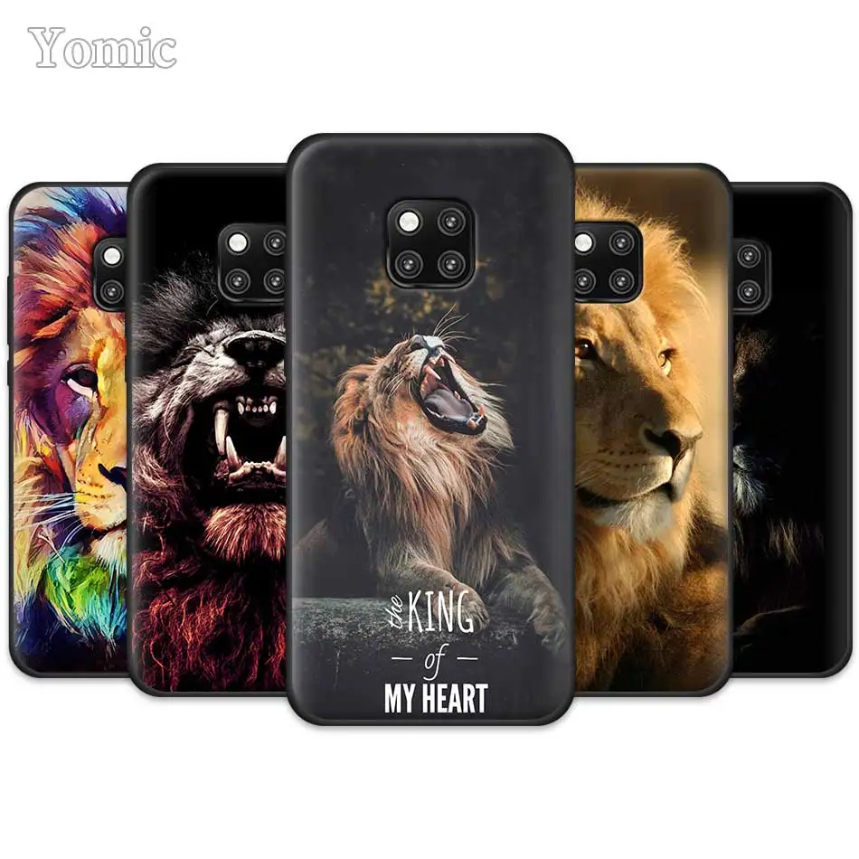 

Silicone Cell Phone Case for Huawei Mate 20 Pro 10 20 Lite Honor 20 Lite 20 Pro P20 P30 Pro king tiger lion TPU Soft Case Cover