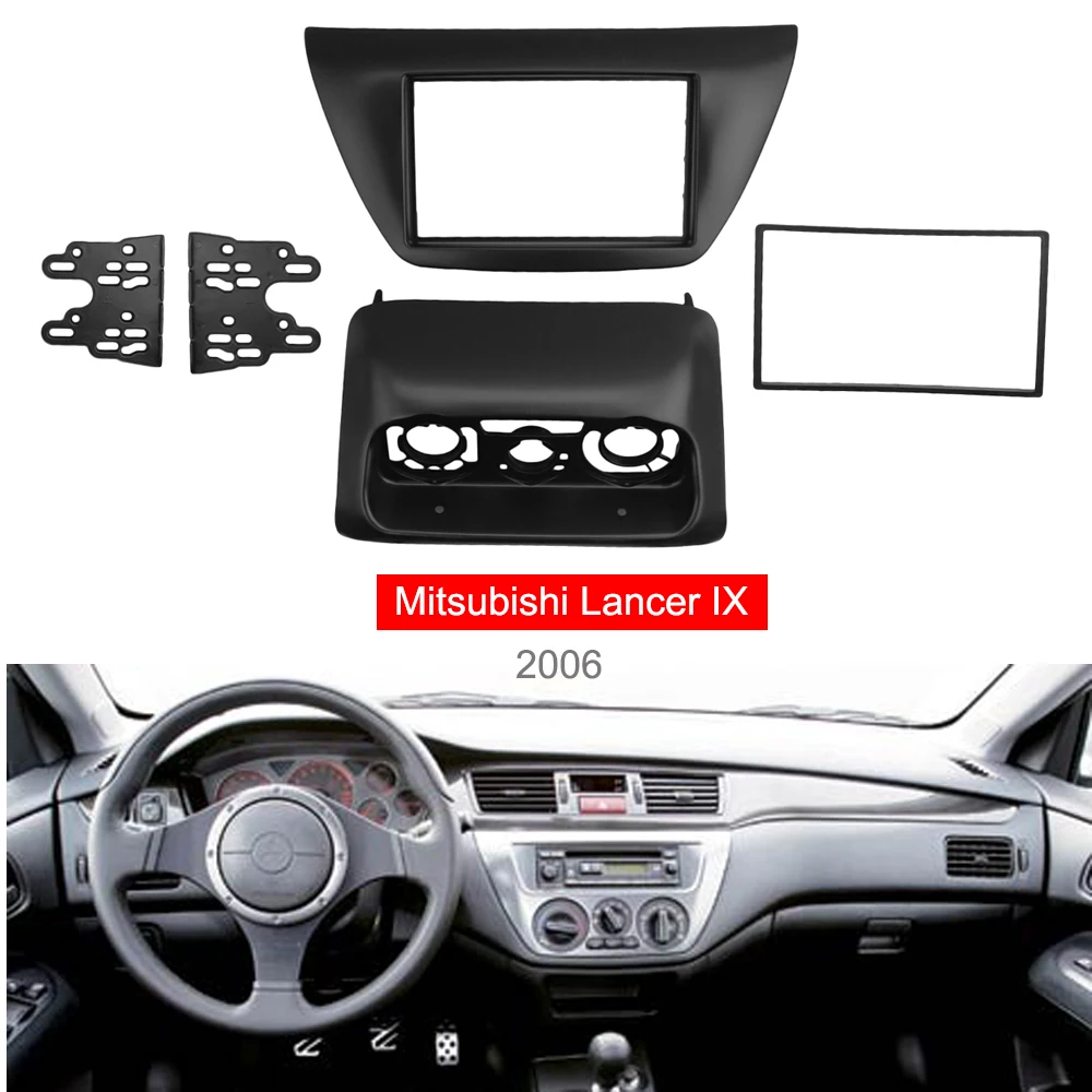 Двухканальное Радио панель для 2006 Mitsubishi Lancer IX Aftermarkets стерео тире комплект DVD рамка+ центр управления переменного тока