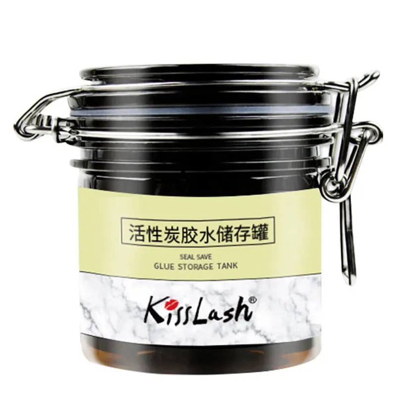 

eyelash glue tool activated carbon seal can effectively prevent the glue from drying and condensation Storage Box glue holder