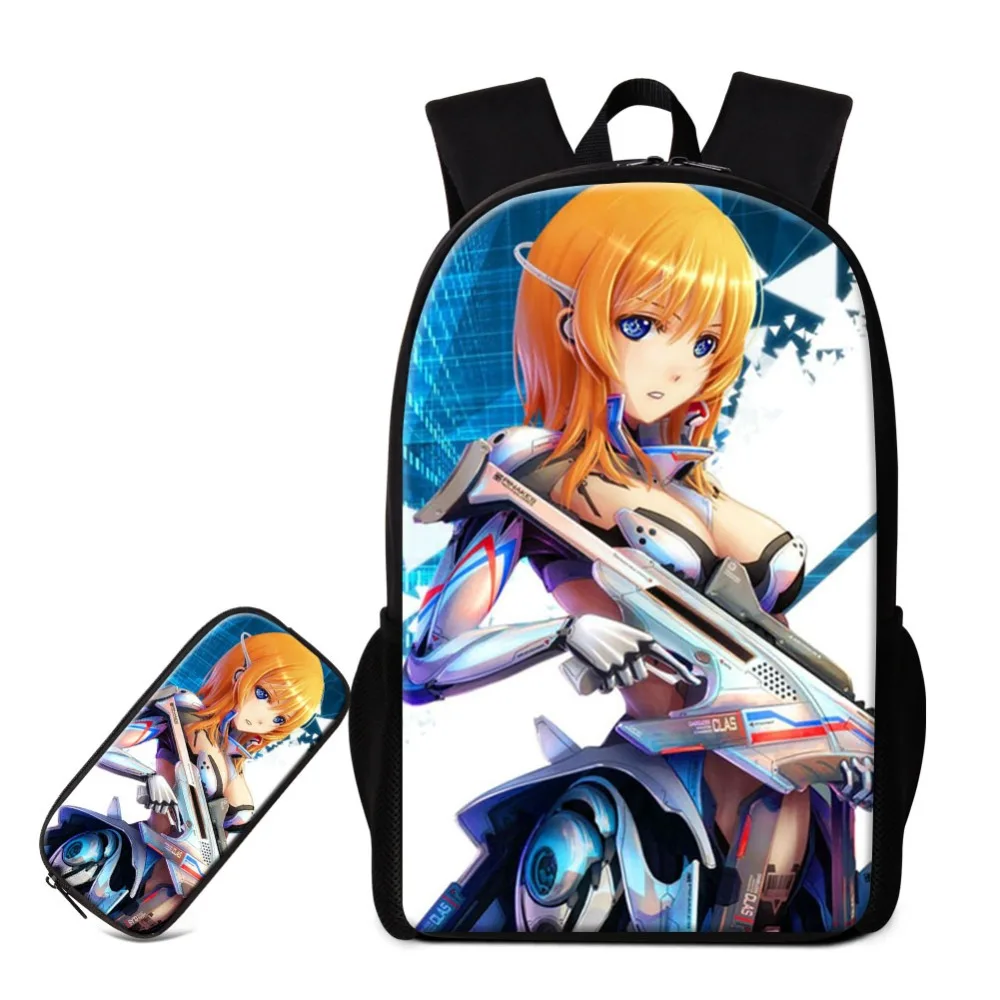 Anime backpack with pencil bags (7)