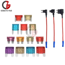 0-32 V Mini Kleine Medium 12 V Auto Sicherung Halter Adapter + 2.5A 5A 7.5A 10A 15A 20A 25A 30A 35A 40A 50A 60A 70A 80A Auto Klinge Sicherung(China)