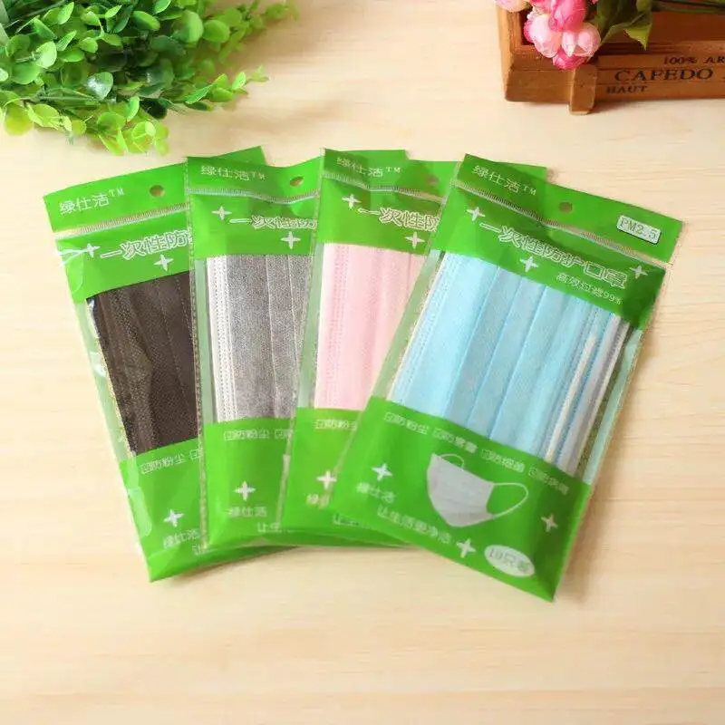 

Glesum 10PCS/Pack Colored Anti-dust Windproof Mask Disposable Mouth Nose Face Care Eyelash Extension Non-woven Fabric Masks