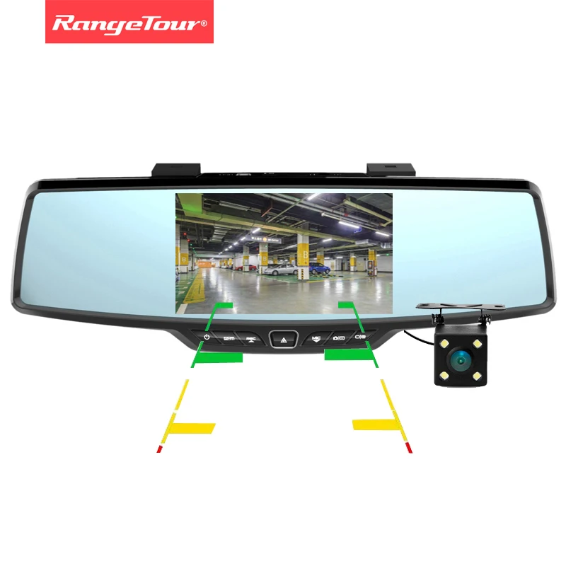 Range Tour C30 двойной объектив зеркало заднего вида DVR камера Full HD 1080P 4 3 &quotLcd 170