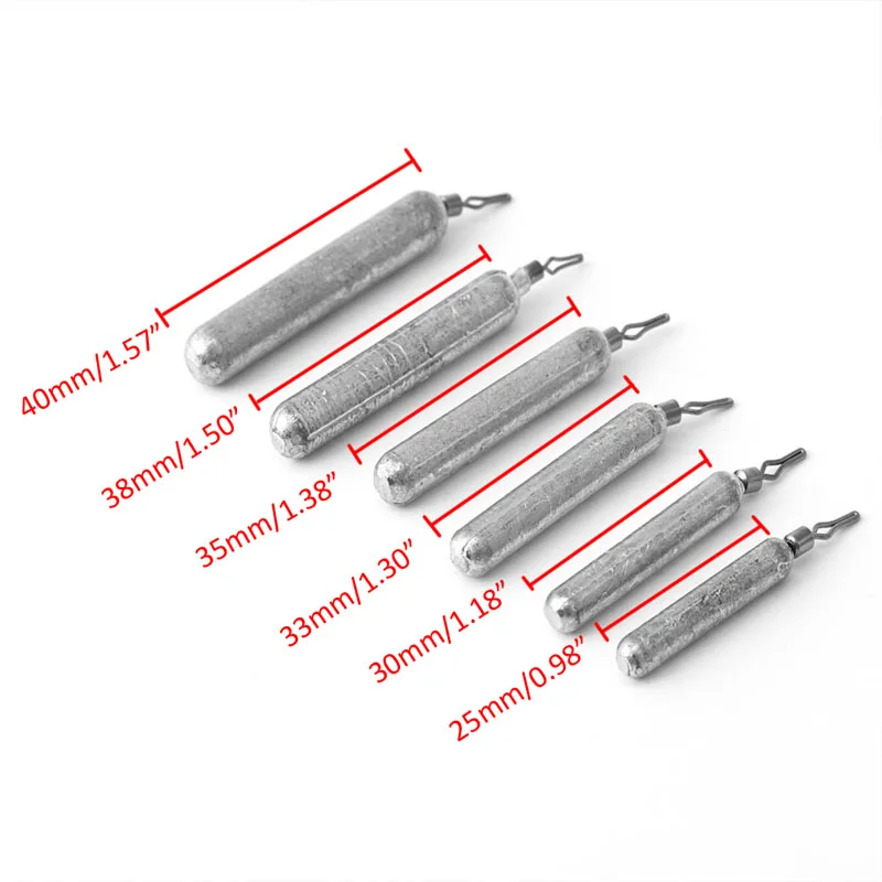 

Lead Fall Fishing Sinkers 360 Degree Rotating Clip Sea Fishing Tackle 5-18g